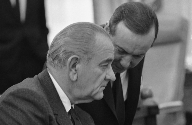 President Lyndon B. Johnson is of particular focus in the documents. Photo: AP